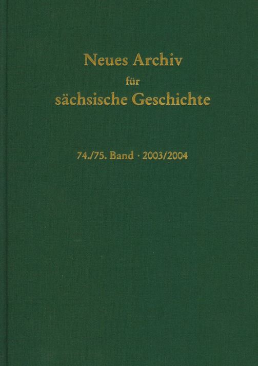 Cover des Neuen Archiv für sächsische Geschichte