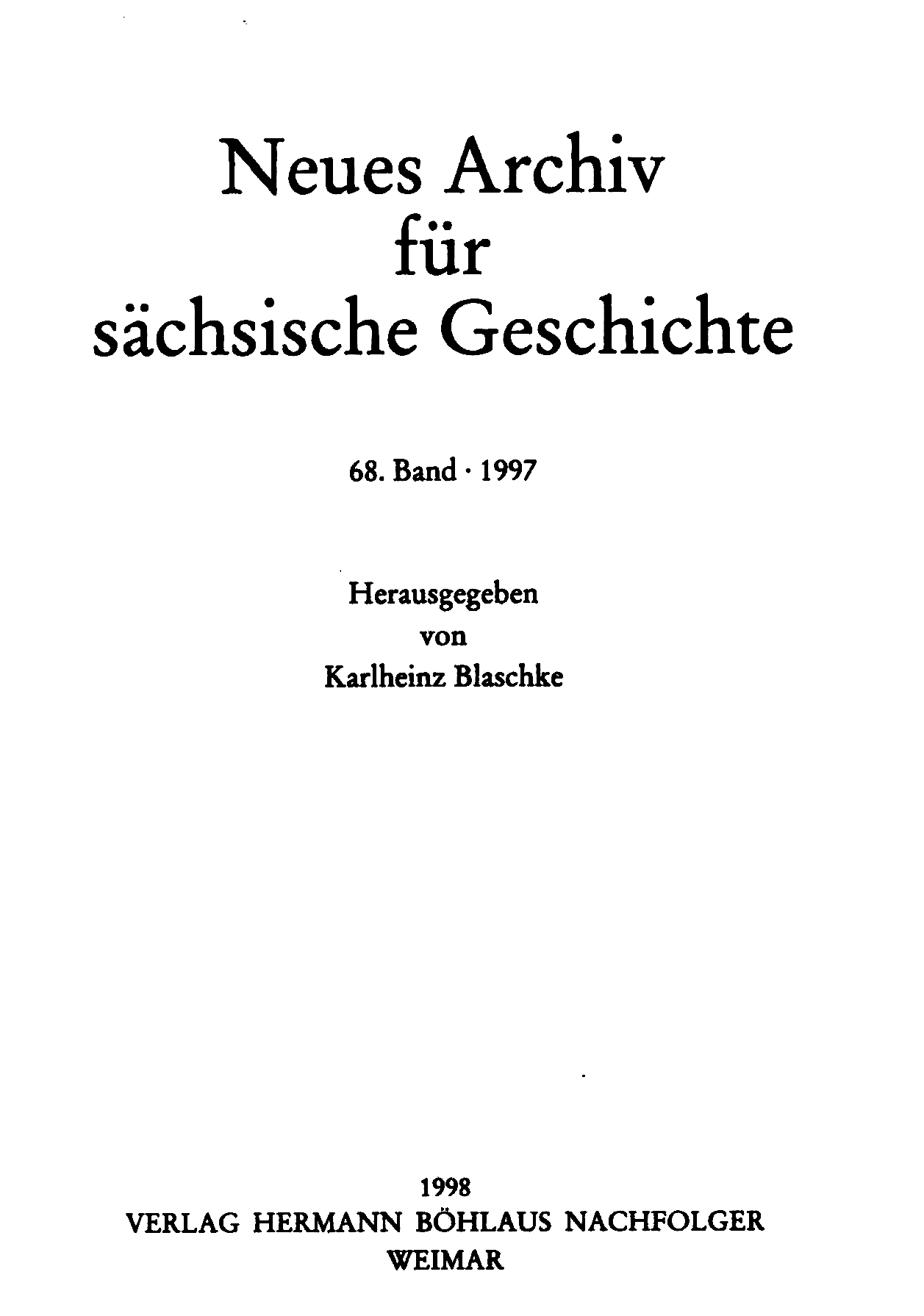 Cover des Neuen Archivs für sächsische Geschichte