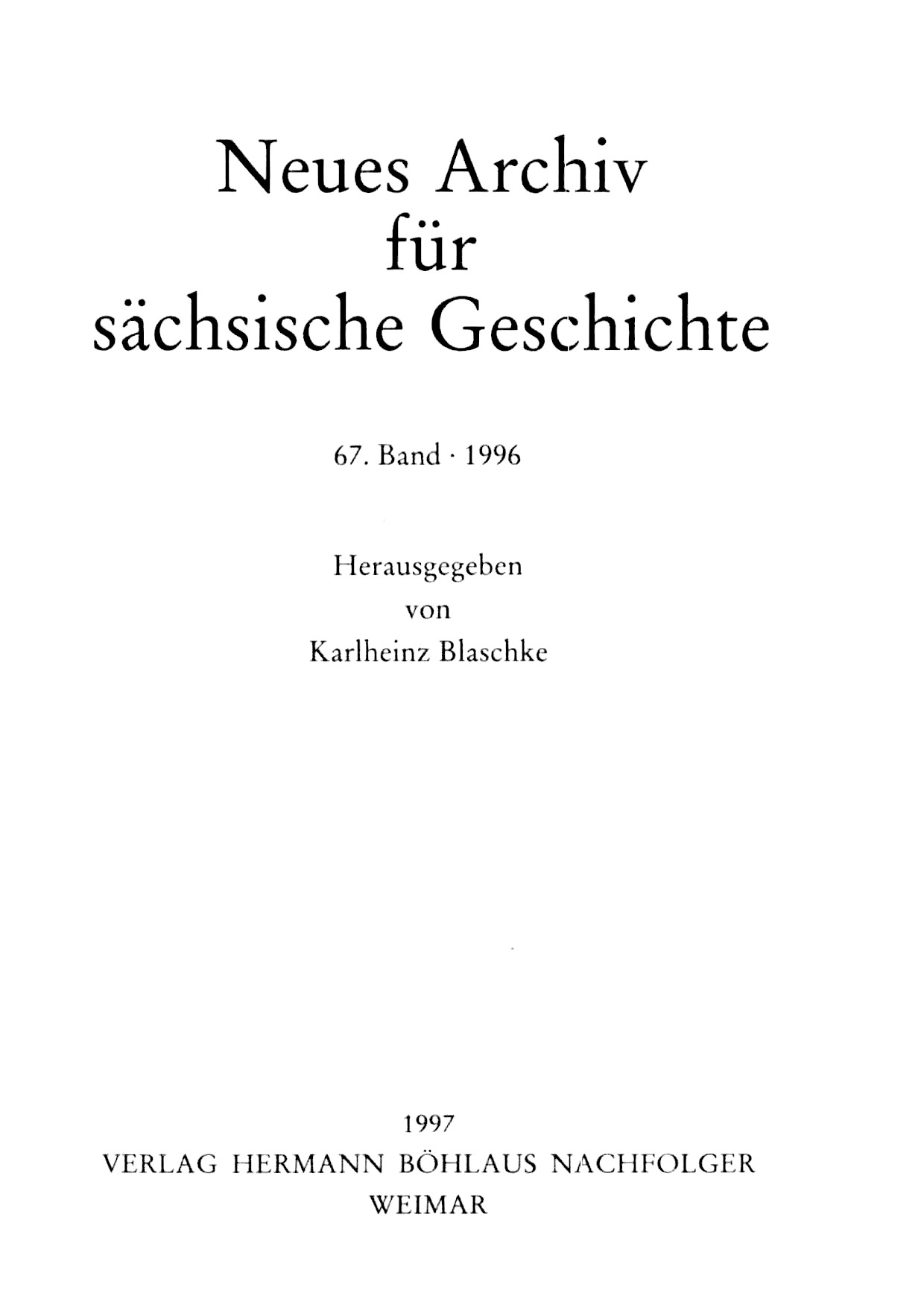 Cover des Neuen Archivs für sächsische Geschichte