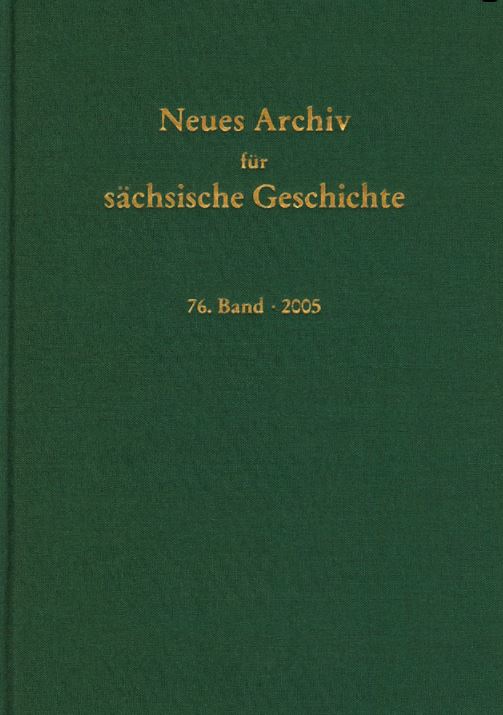 Cover des Neuen Archivs für sächsische Geschichte