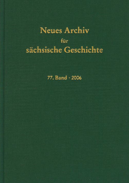 Cover des Neuen Archivs für sächsische Geschichte